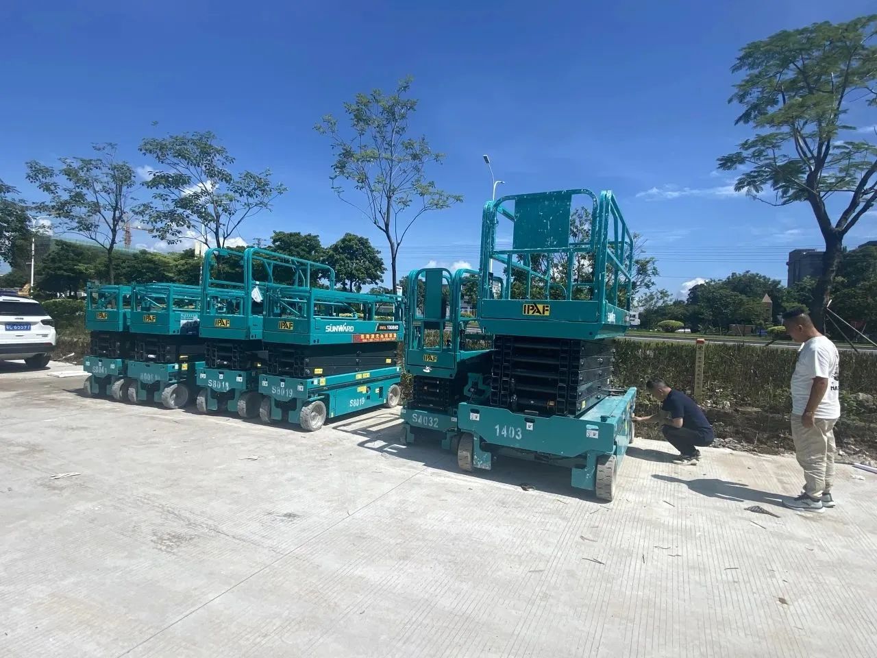 品质山河，用心服务！山河智能高空机械服务万里行走进华南